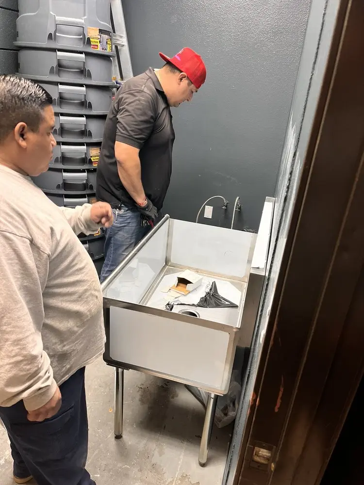Commercial plumbing and sink installation in Red Rock